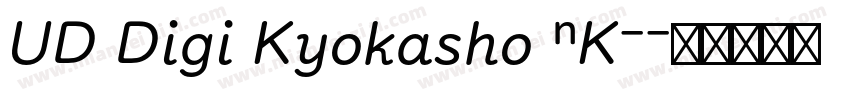UD Digi Kyokasho NK-字体转换